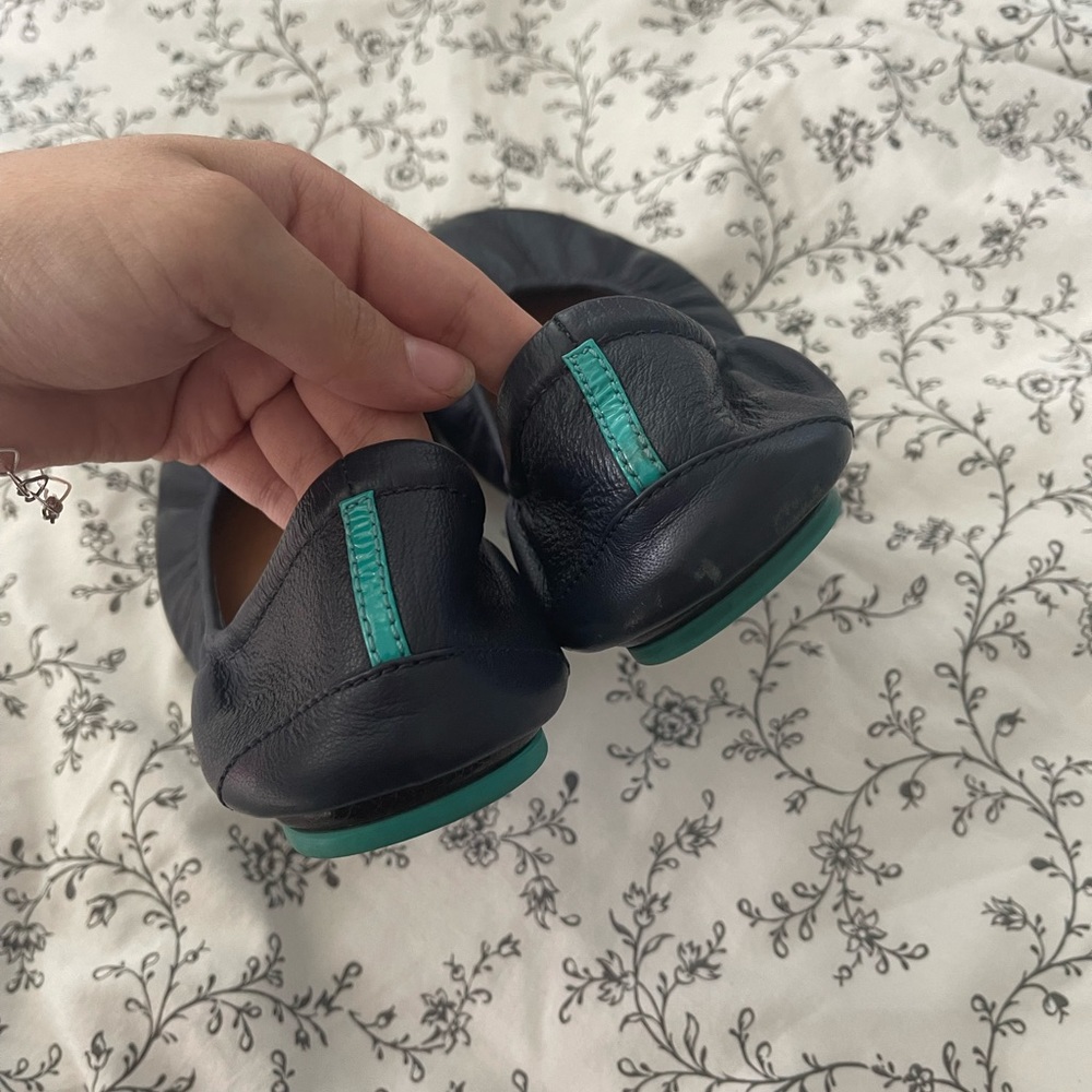 Tieks California Navy Blue and teal Flats - Picture 5 of 14